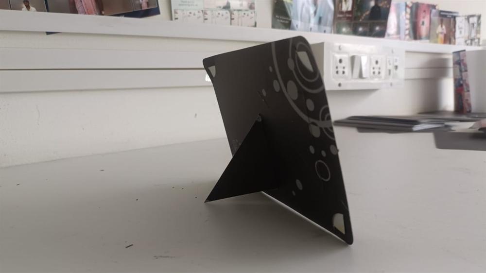Fun cardboard prop frame used at photo booth events