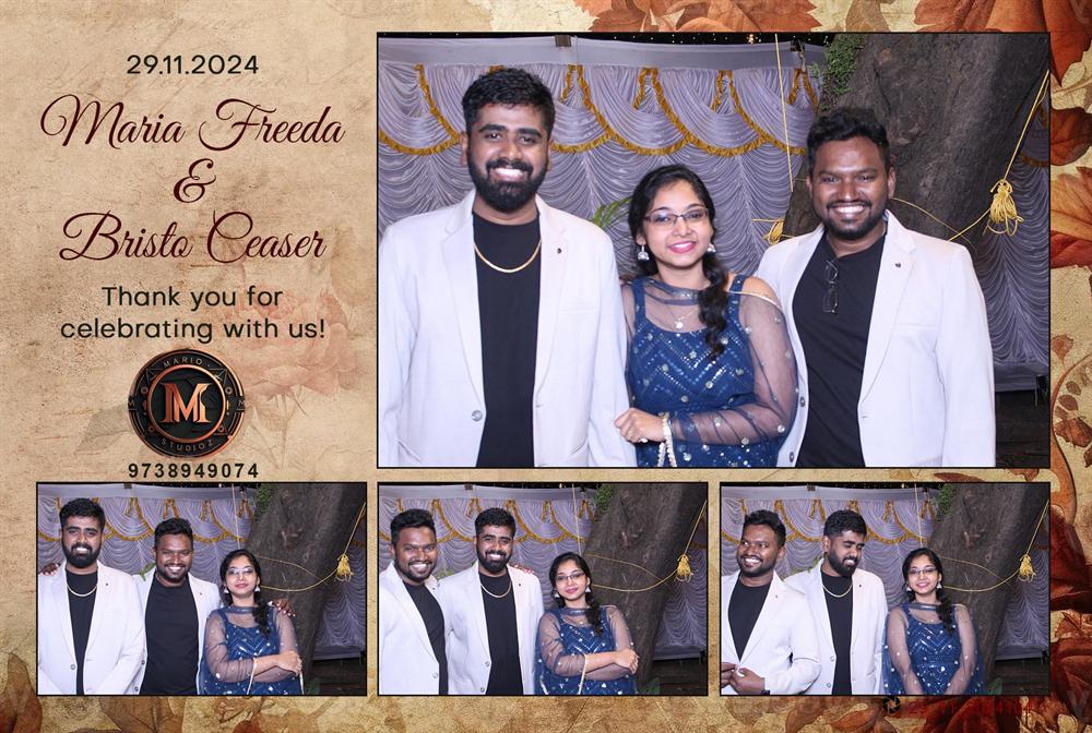Maria and Bristo wedding photo booth